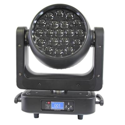 China Professional Theme Park Stage Lighting 19x25W LED RGBW 4in1 Zoom Wash Head Moving Light Party Club for sale