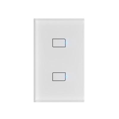 China Front Panel: Monocrystalline Glass Base: TC3 USA 2 PC Band Hub Supported Touch Wall Switch Wi-Fi Hot Selling Plastic Hot Selling Lamp Switch With Single Live Line for sale