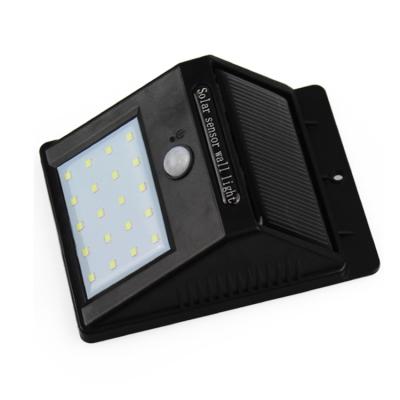 China Residential 20 LED Chips Waterproof Outdoor Solar Led Light Solar Wall Lamp Motion Sensor Garden Light for sale