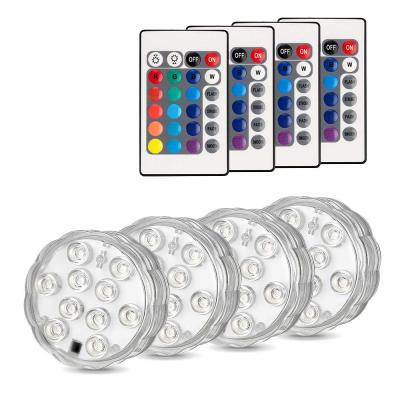 China 2021 Hot Amazon Garden Sales Led Swimming Lights Remote Control LED Swimming Lights 16 Color RGB IP68 Waterproof Underwater Light for sale