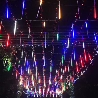 China Magic Outdoor RGB Meteor Shower Rain Lights Holiday String Waterproof Garden Christmas Wedding Decoration Led Strip Light for sale