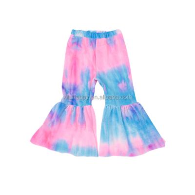 China Breathable Winter Hot Selling Tie Dyed Comfortable Bell Baby Pants Based Exquisite Pants Little Girl Pants for sale