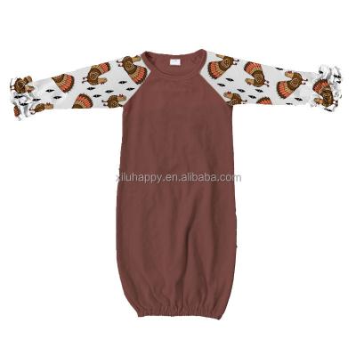 China Thanksgiving Day Gray Bottom Turkey Print Elastic Baby Breathable Fashionable Sleeping Bag for sale