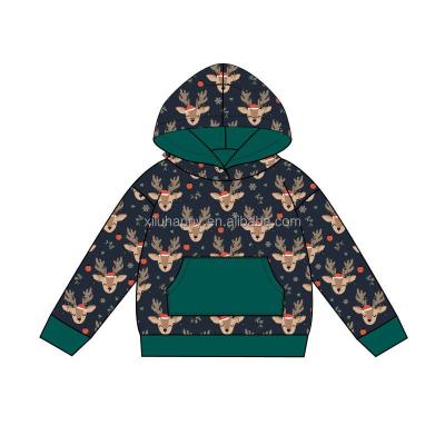 China New Arrival Classic Print All-match Pattern Fall/Winter Elk Children's Fashionable Long Sleeve Girls' Breathable Hoodie for sale