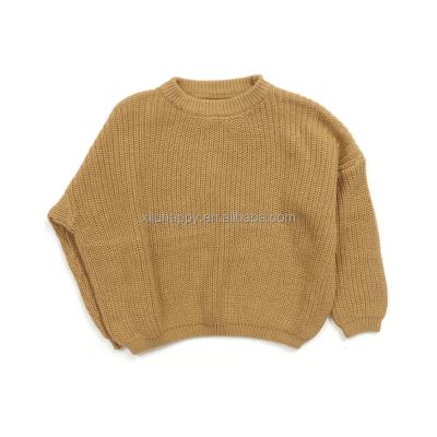 China RTS Breathable Kids Sweater Wholesale Boutique Solid Warm Winter And Autumn Baby Knitted Sweater for sale