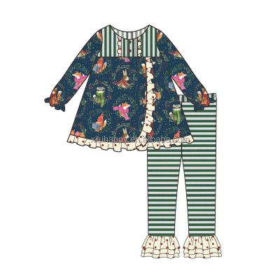 China Breathable High Quality Girls Pajamas Girl Clothing Sets Animal Print Pajamas Baby Pajamas for sale