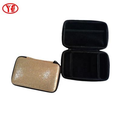 China Durable Hard Shell Luxury Zipper Lock Bling Makeup Cosmetic Case For Travel for sale