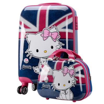 China China Manufacturer Lovely Fashion Hello Kitty ABS PC 12/20/24 Inch Trolley Travel Case Luggage Suitcase for sale