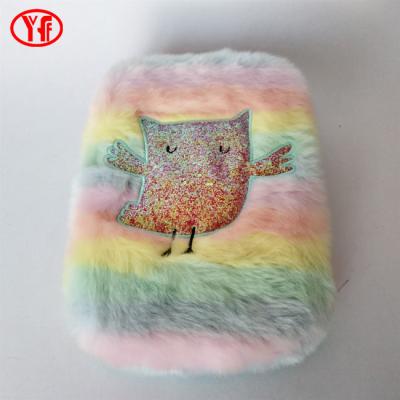 China New Lovely Fashionable Rainbow Waterproof Eva Plush Zipper Kids School Pencil Case for sale