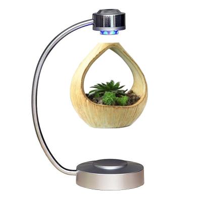 China Europe Air Bonsai Spinning Planters Magnetic Levitation Hanging Flower Plant Pot Levitating Floating Potted Levitation for sale