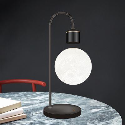 China Magnetic Floating Levitating 3d Moon Made Desk Table Lamp Modern Flight LED Night Light Levitation Levitation for sale