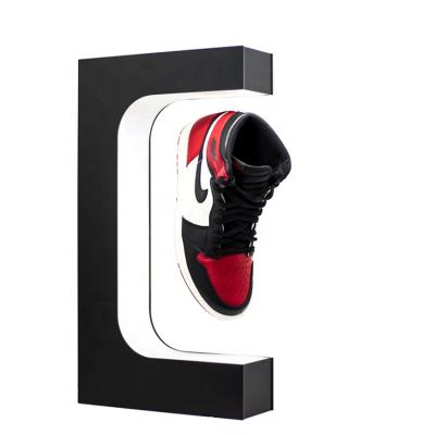 China Custom Shoe Display Shoe Rack Magnetic Floating Acrylic Display Rotating Display Levitating Magnetic Shoe Floating for sale