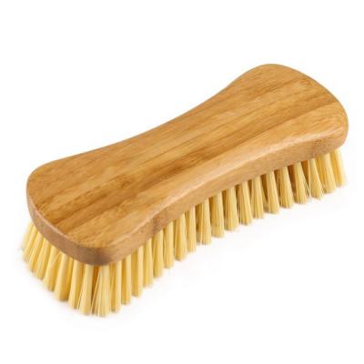 China Sustainable Eco Bamboo Scrub Brush Cloth Cleaning Laundry Brush for sale