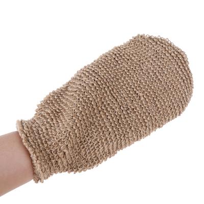 China EXFOLIATE jute shower mitt exfoliating gloves bath mitt for sale