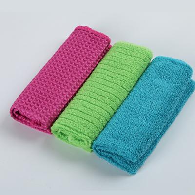 China Sustainable 3pcs Private Label Microfiber Cloth Kitchen Towel Set Kitchen Cloths for sale