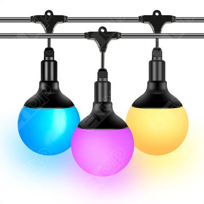 China Multicolor High Efficiency LED String Lights Large Bulb String Lights Outdoor Waterproof Smart String Lights for Patio, Backyard for sale