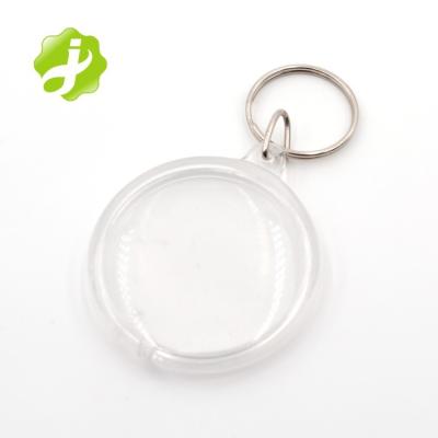 China For businese gifts or home wholesale custom white round shape transparent acrylic promotion use key chain for sale