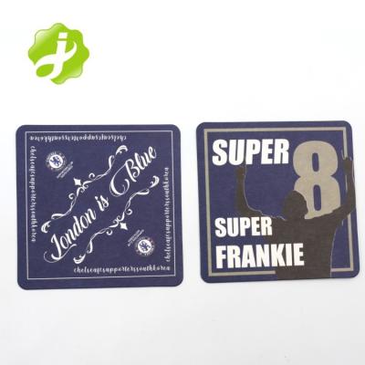 China Sustainable Customized Printing Logo Cardboard Paper Drink Coffee Costers Absorbent Cup Coaster for sale