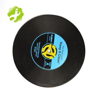 China Sustainable Wholesale Fashionable PVC Coaster Custom Record Coaster for sale