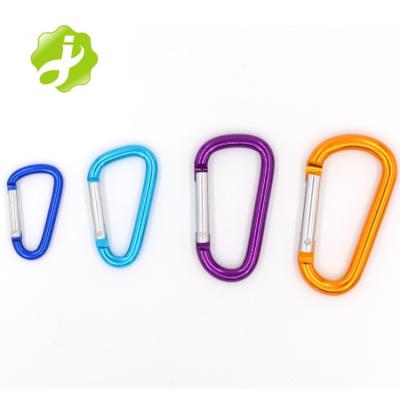 China For businese gifts or home use Wholesale Different Colors D Shape Small Mini Aluminum Hooks Carabiner for sale