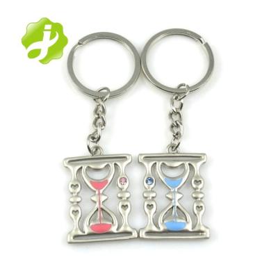 China For businese gifts or promotion home custom zinc alloy hourglass use key chain for sale