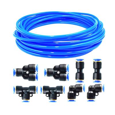 China No Leakage 6X8mm 6X10mm PU Pneumatic Tubing Tubing Quick Connector Air Hoses For Air Jets for sale