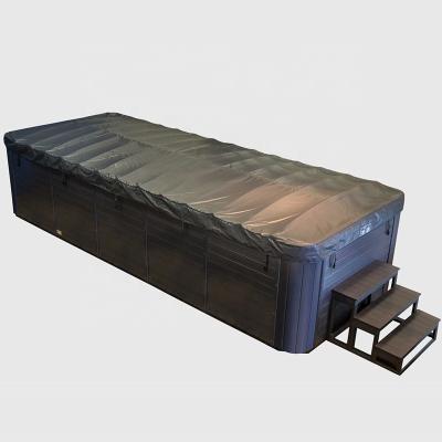 China Large Insulated Waterproof Anti-UV Rolling Bath Spa Cover Roll Up Hot Tub Cover for sale