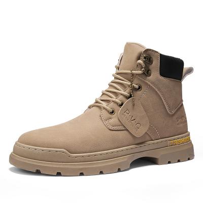 China Fashion Trend High Quality Flat Boots Men Durable Leather Boots Man Boots for sale