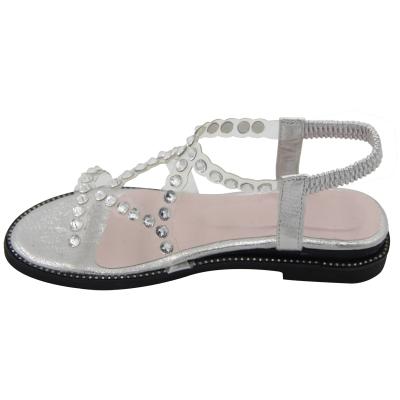 China Fashion Trend New Arrival Transparent Women's Sandals 2020 Summer Simple Silver Women Strap Sandals for sale