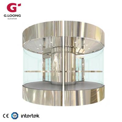 China G.LOONG Scandinavian Original Design Panoramic Elevator Round Guided Lift 1350kg Lift for sale