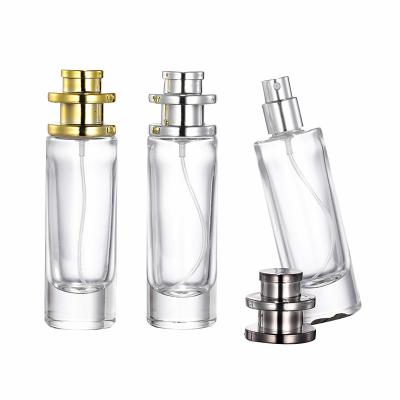 China Hot Selling Round 30ml Empty Glass Perfume Bottle Cylinder Bottle Perfume Spray Bottle Recyclable And Eco-friendly for sale