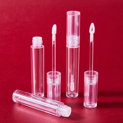 China High quality custom printing 5ml lip gloss empty round transparent lip gloss tube clear tubes for sale