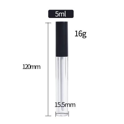 China High Quality 5ml Lip Gloss Dispensing Clear Round Empty Lipstick Liquid Tube Lip Gloss Tube Makeup Cosmetics Empty Tube for sale