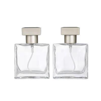 China Hot Sale Recyclable And Eco-friendly Flat Square Luxury Empty Perfume Refill Bottle 25ml Mini Spray Perfume Bottle Wholesale for sale