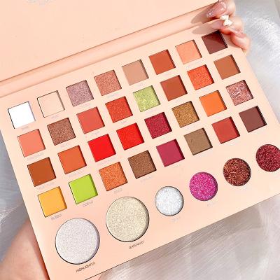 China Wholesale Waterproof OEM/ODM Customized Waterproof 38colors High Pigment Dry Mineral Eyeshadow Palette for sale