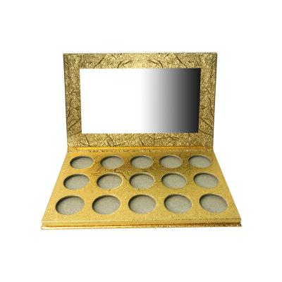 China MOQ 15 Waterproof Low Hole DIY Packaging Cosmetic Private Label Monochromatic Eyeshadow Palette for sale