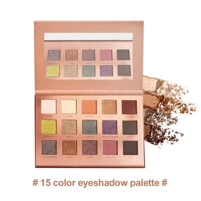 China 15 Color Ins Style Waterproof High Quality Flat Eyeshadow Flat Beauty Makeup Earth Color World Weary Eyeshadow Beginners for sale