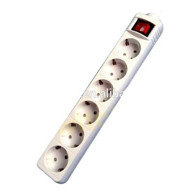 China German type 6 way schuko extension sockets, power strip, CE GS socket 6 way extension socket for sale