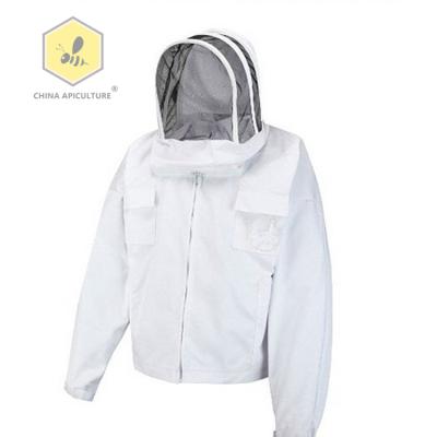 China Adult Professional Beekeeper Hooded Jacket Veil Smoker Bee Jacket Beekeeping Farms Beekeeping Tools Jacket for sale