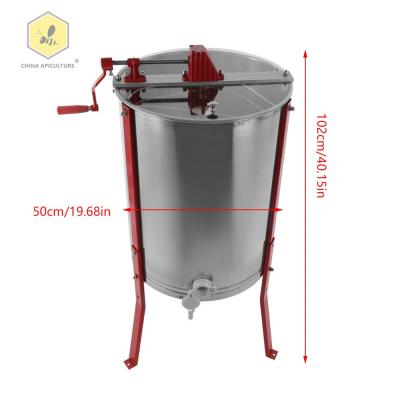 China Farms Wholesale 4 Frame 201/304 Stainless Steel Manual Honey Extractor for sale