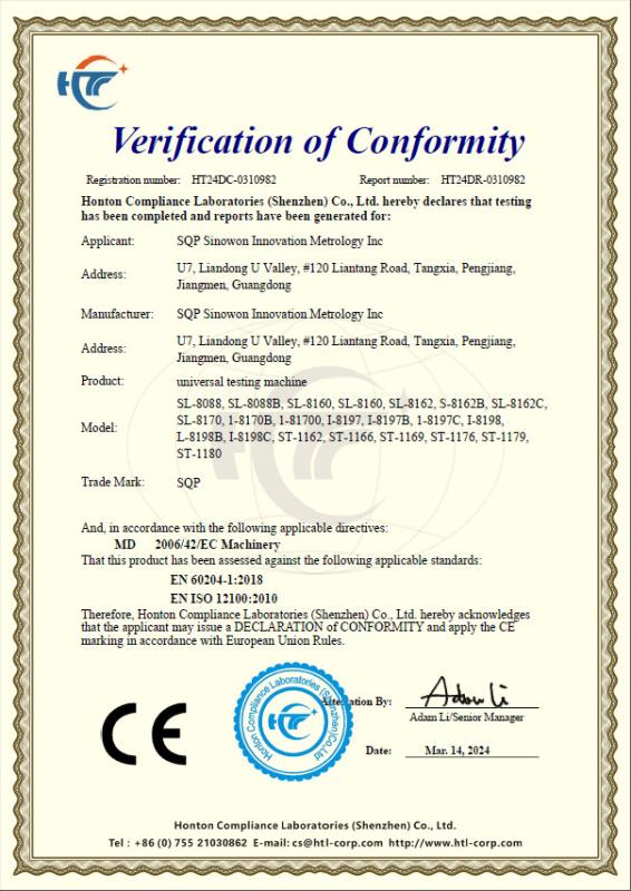 CE Certificate - Hoyamo and Sinowon Inc