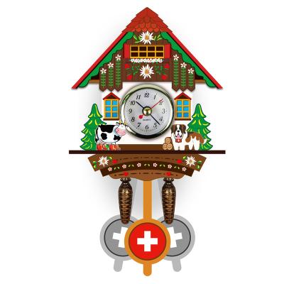 China Antique Europe Style Custom Style Pendulum Wall Clock Gifts For Souvenir Cuckoo Clock Wooden Souvenirs for sale