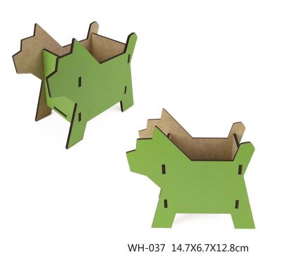 China Customized Wooden Animal Shape Pen Holder Hot Sales Pen Holder Accessories For Office for sale