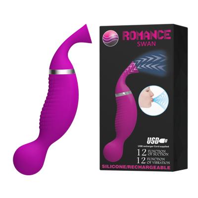 China 12-function Vibration Suction USB Rechargeable Tongue Clitoris Sucking Vibrators 12 Function Suction Nipple Stimulator G-spot Oral Vibrator for sale