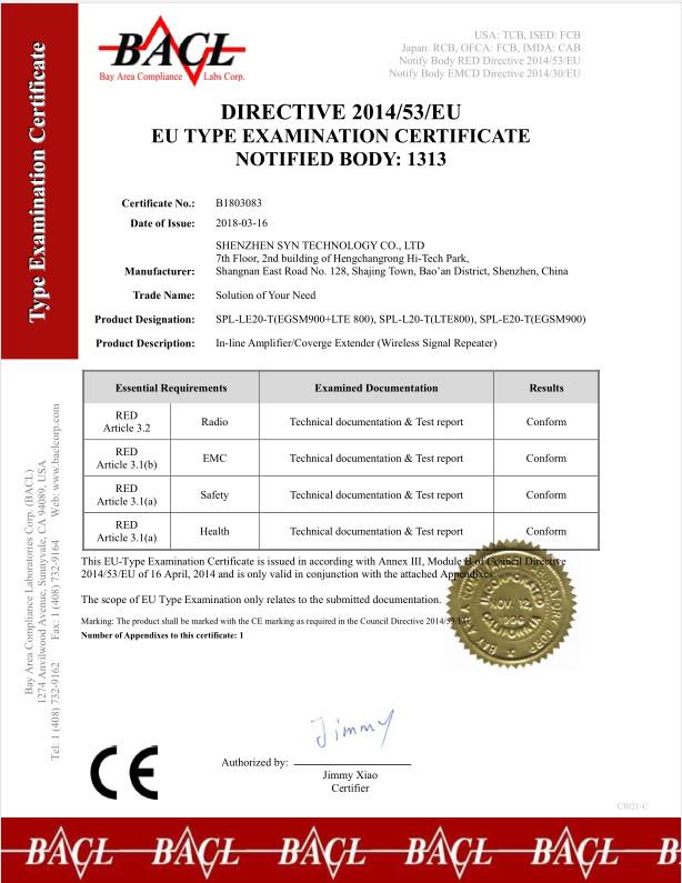 CE - Shenzhen SYN Technology Co., Ltd