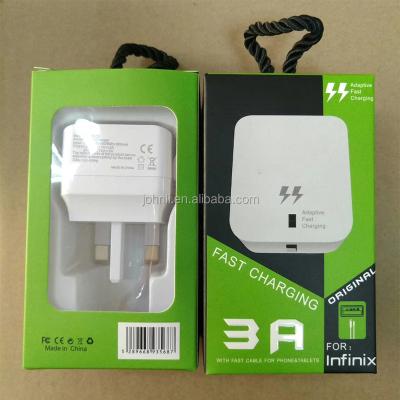 China UK Mobile Phone CQ-24ZX Fast Charger for infinix tecno itel phones mobile for infinix adapter for sale