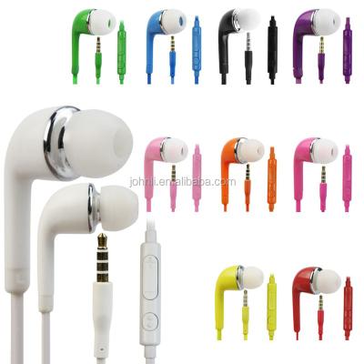 China Colorful Comfortable Wearing Earphone Headset Earphone For Samsung Galaxy J5 S4 Mobile Phone for sale