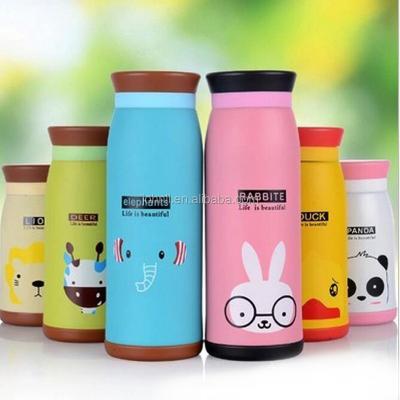 China Viable stainless steel vacuum cup kids bottle double wall to keep hot mug cartoon thermomo cup factory directly for sale