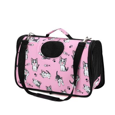 China Portable Fashionable Hot Selling Breathable Travel Pet Nylon Stripe Cat Dog Carrier Bag for sale