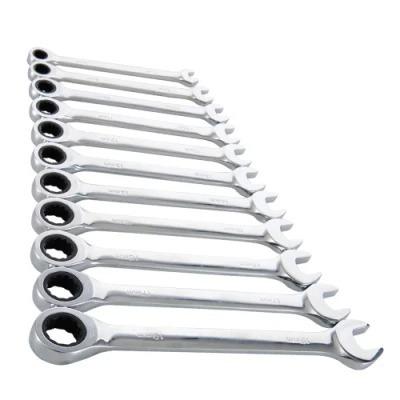 China Repairing Tool DIY Tools Adjustable Wrench Actions Available For Quick Delivery CE 6-32mm Mirror Chrome Vanadium Ratchet Combo Wrench for sale